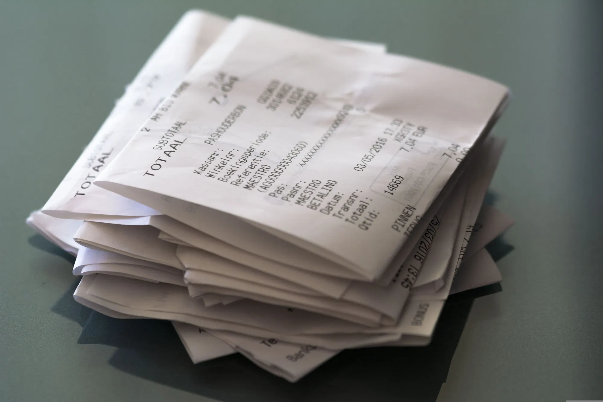 Receipts for corporate purchase accounting